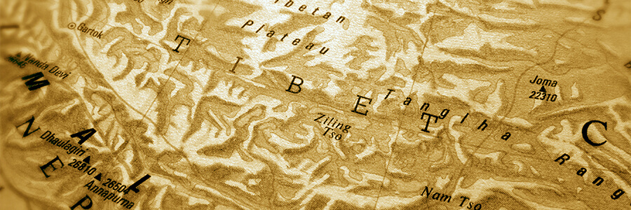 map of the tibet